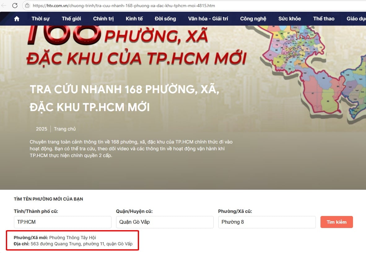 Hướng dẫn chi tiết cách tra cứu nhanh các phường xã mới tại TPHCM sau sáp nhập